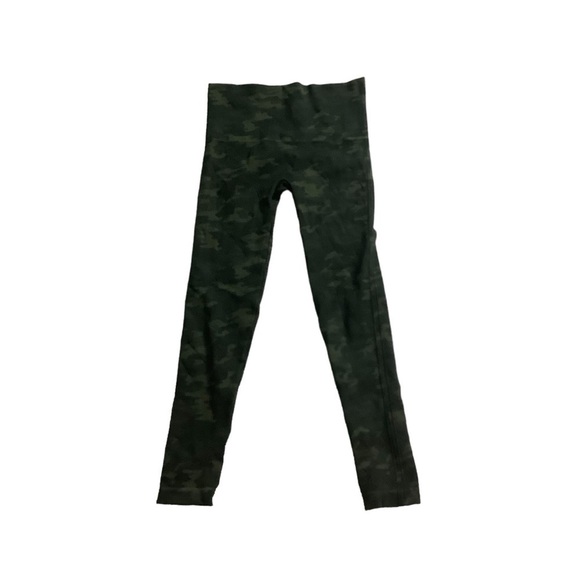 SPANX Green Camo Look At Me Now Leggings Size Medium - Picture 2 of 7